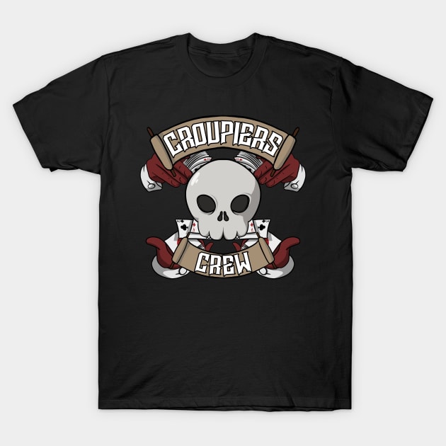 Croupiers crew Jolly Roger pirate flag T-Shirt by RampArt